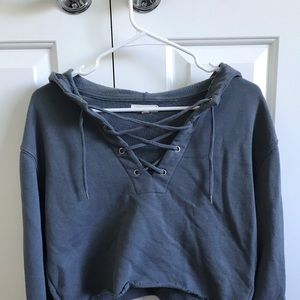 LA Hearts cropped hoodie